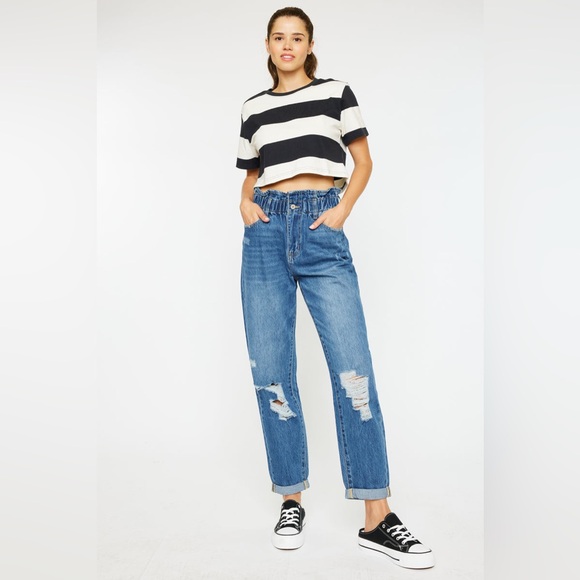 KanCan Denim - Kansan Olivia Ultra High Rise Paperbag Boyfriend Jeans